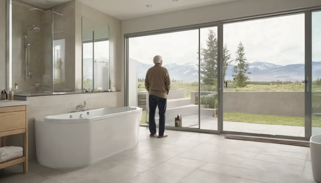 A bright, accessible bathroom with a walk-in tub in Buckley